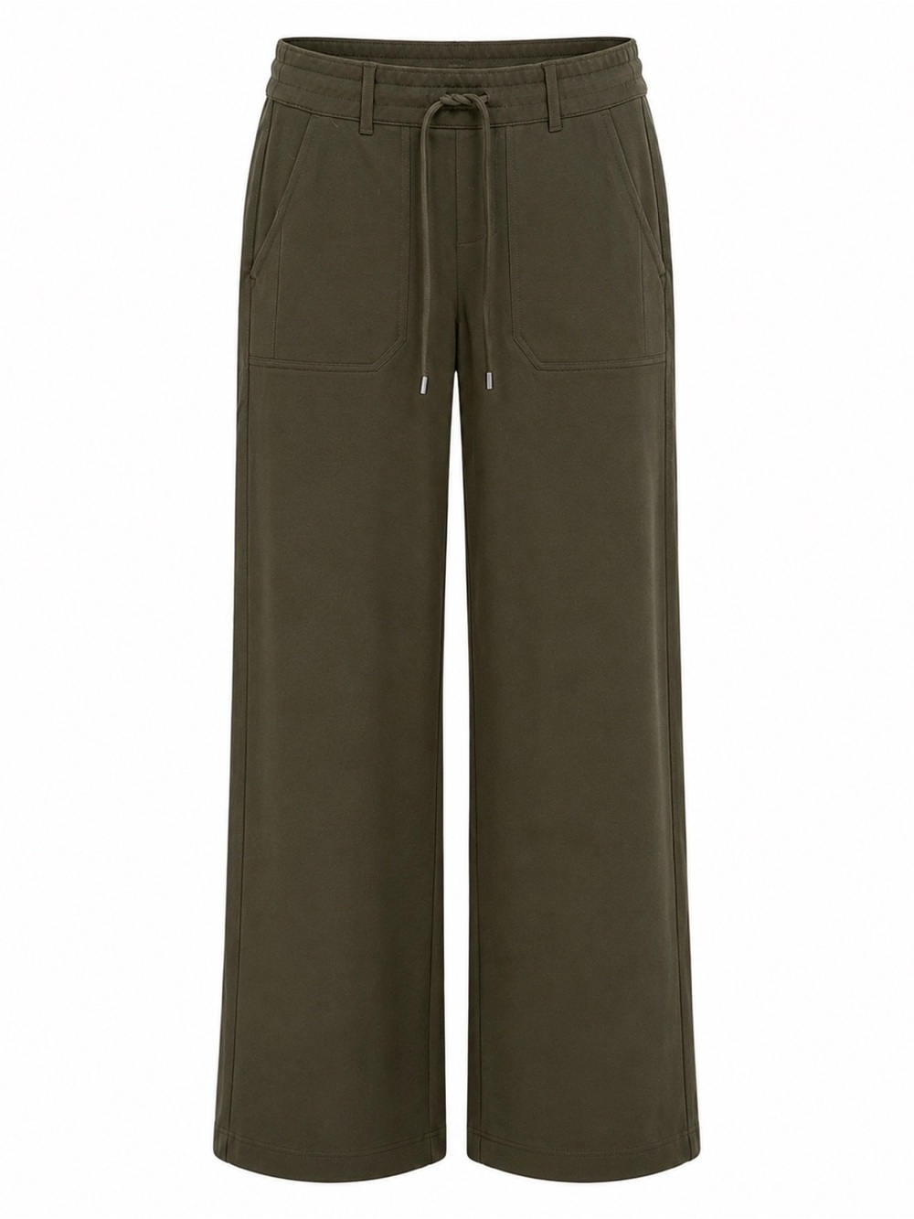 Tribal Signature Olive Wide Leg Pull On Pants Medium
